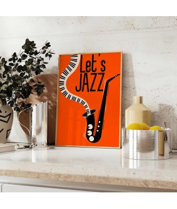 Letsjazzorangeposter Affiche Maximaliste français