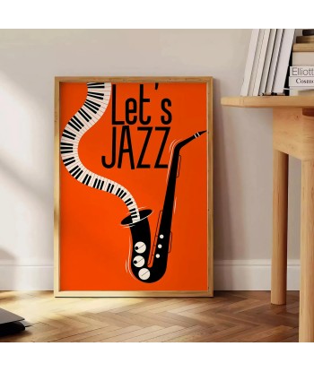 Letsjazzorangeposter Affiche Maximaliste français