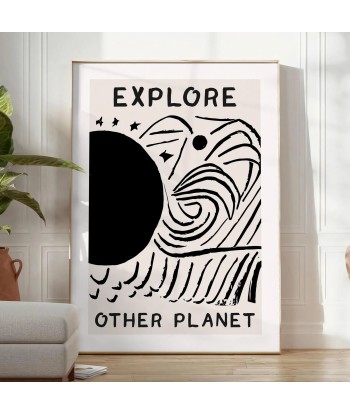 Affiche Moderne "Explorezautres Planètes" pour bénéficier 