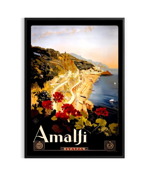 Affiche Voyage Vintageamalfi en stock