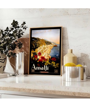 Affiche Voyage Vintageamalfi en stock