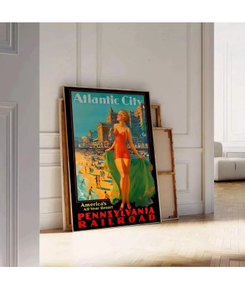 Affiche Voyage Vintageatlantic City 2023