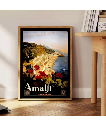 Affiche Voyage Vintageamalfi en stock