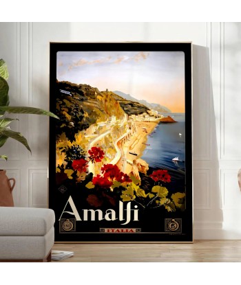 Affiche Voyage Vintageamalfi en stock