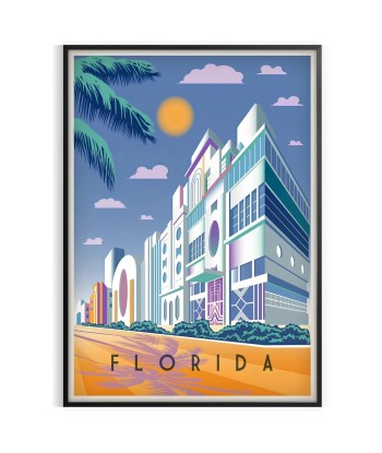 Affiche Voyage Vintage Floride Economisez 