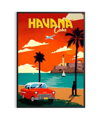 Affiche Voyage Vintage Havane Cuba Economisez 