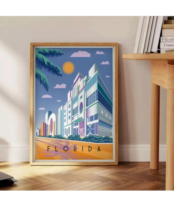 Affiche Voyage Vintage Floride Economisez 