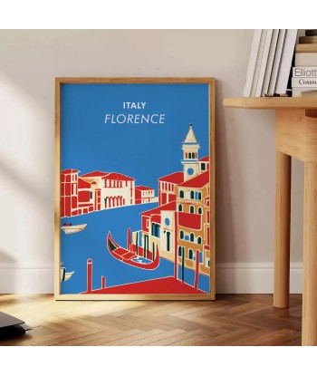 Affiche Voyage Vintage Florence Italie de France