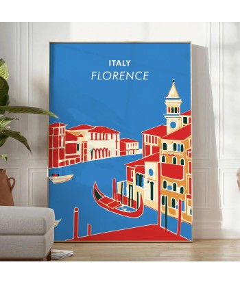 Affiche Voyage Vintage Florence Italie de France