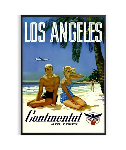 Affiche Voyage Vintage Los Angeles plus qu'un jeu 