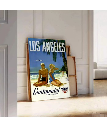 Affiche Voyage Vintage Los Angeles plus qu'un jeu 