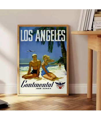 Affiche Voyage Vintage Los Angeles plus qu'un jeu 