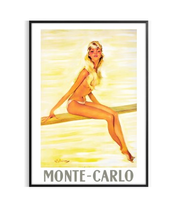 Affiche Voyage Vintage Monte-Carlo Jusqu'à 80% De Réduction