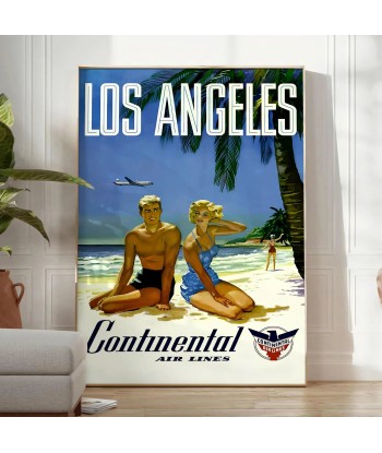 Affiche Voyage Vintage Los Angeles plus qu'un jeu 