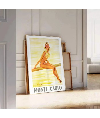 Affiche Voyage Vintage Monte-Carlo Jusqu'à 80% De Réduction