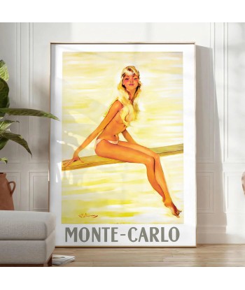 Affiche Voyage Vintage Monte-Carlo Jusqu'à 80% De Réduction