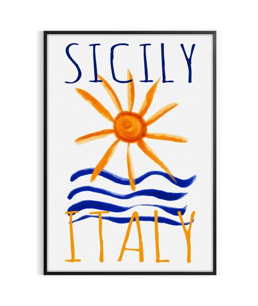 Affiche Vintage Sicile Italie 1 livraison gratuite