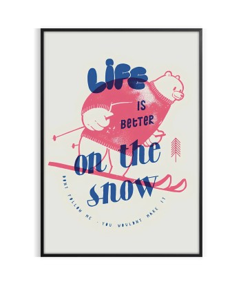 Lifeisbetteronthesnowlrposter Maximalist Poster des créatures d'habitude