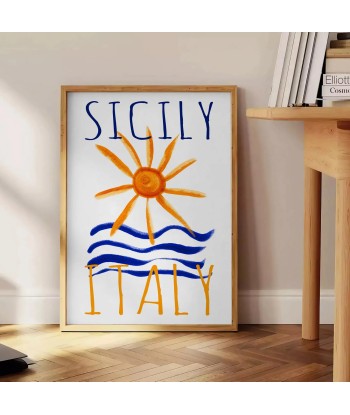 Affiche Vintage Sicile Italie 1 livraison gratuite