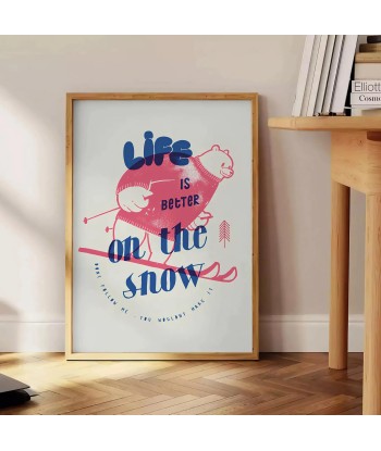 Lifeisbetteronthesnowlrposter Maximalist Poster des créatures d'habitude