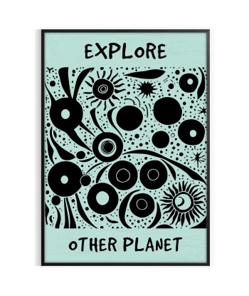 Explore Other Planet Modern Art Print d'Europe débarque