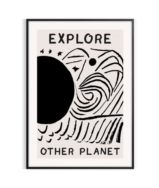 Modern Art Explore Other Planet Wall Print vente chaude votre 