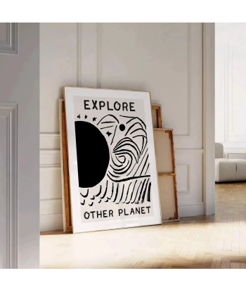 Modern Art Explore Other Planet Wall Print vente chaude votre 