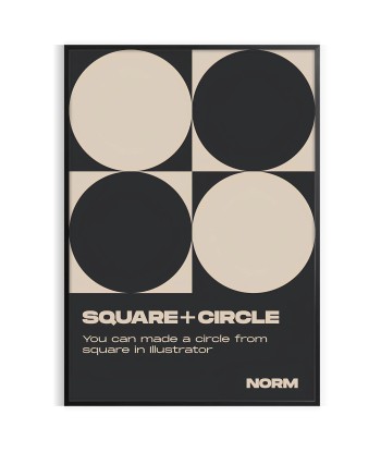 Square Plus Circle Modern Art Print meilleur choix