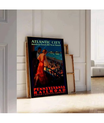 Atlantic City Vintage Travel Poster Les magasins à Paris