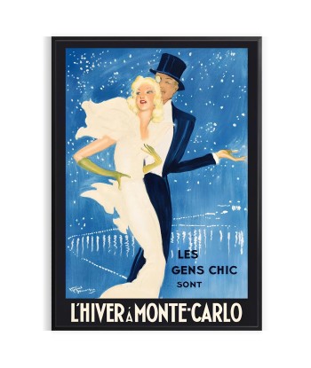 Lhiver Monte Carlo Vintage Travel Poster Print Vous souhaitez 