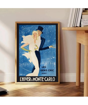 Lhiver Monte Carlo Vintage Travel Poster Print Vous souhaitez 