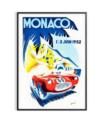 Monaco Vintage Travel Poster Wall Print shop