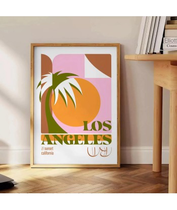 Los Angeles California Vintage Travel Poster Art Dans la société mordern