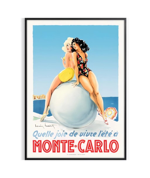 Monte Carlo Vintage Travel Poster Print paiement sécurisé