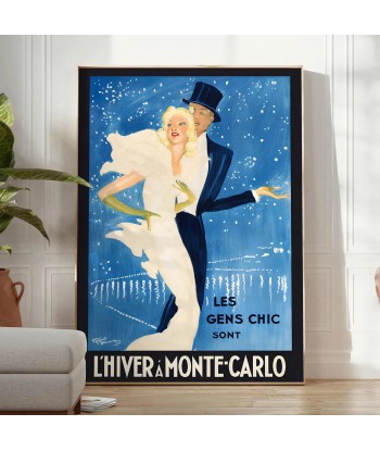 Lhiver Monte Carlo Vintage Travel Poster Print Vous souhaitez 