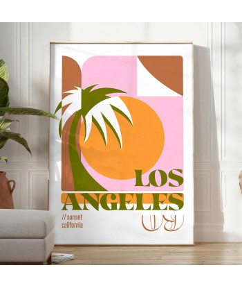 Los Angeles California Vintage Travel Poster Art Dans la société mordern