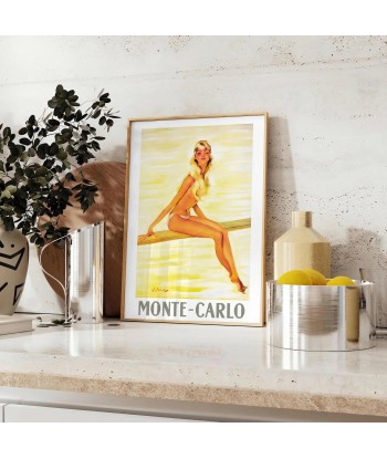 Montecarlo Vintage Travel Poster Wall Print 2024