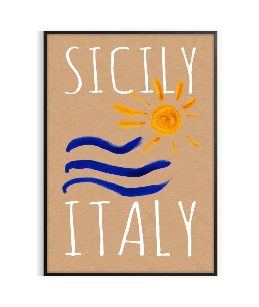 Sicily Italy Vintage Poster Economisez 