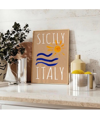 Sicily Italy Vintage Poster Economisez 