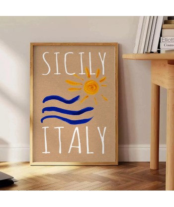 Sicily Italy Vintage Poster Economisez 