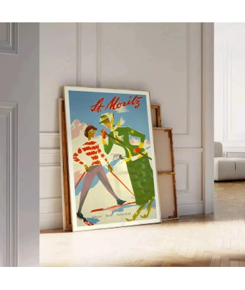 St Moritz Vintage Travel Poster Print à prix réduit toute l'année