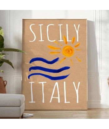 Sicily Italy Vintage Poster Economisez 