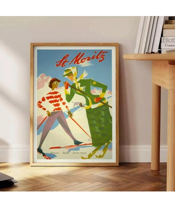 St Moritz Vintage Travel Poster Print à prix réduit toute l'année