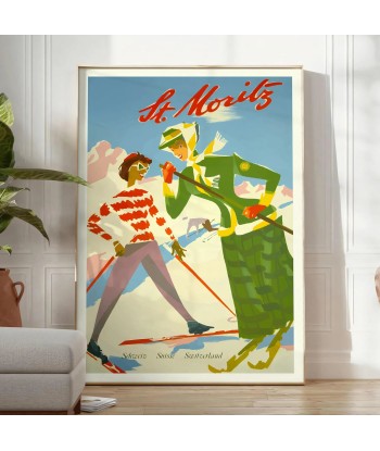 St Moritz Vintage Travel Poster Print à prix réduit toute l'année