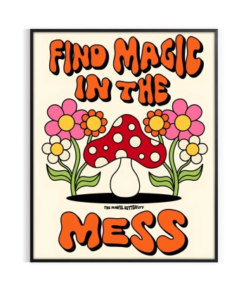 Find Magic In The Mess Graphic Groovy Poster 50% de réduction en Octobre 2024