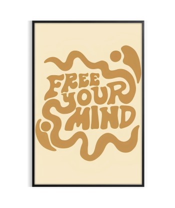 Free Your Mind Groovy Poster brillant des détails fins