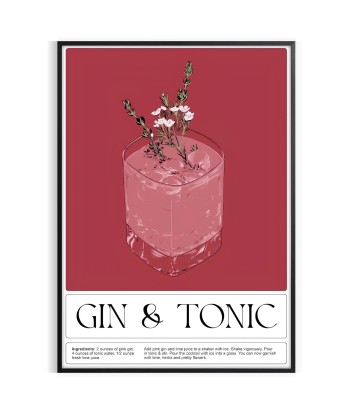 Gin Tonic Cocktail Print hantent personnes