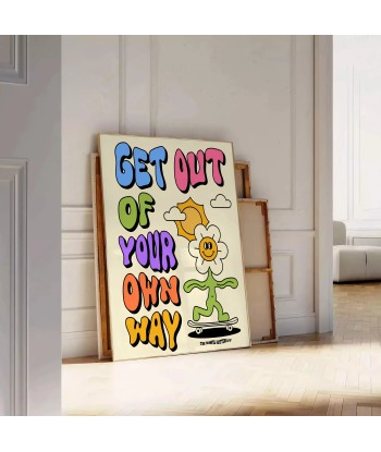 Get Out Of Your Own Way Graphic Groovy Poster soldes