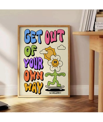 Get Out Of Your Own Way Graphic Groovy Poster soldes