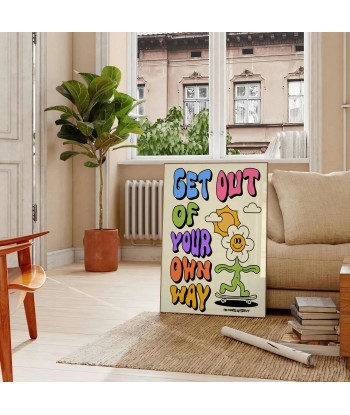 Get Out Of Your Own Way Graphic Groovy Poster soldes